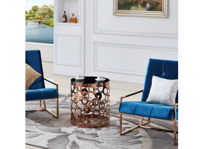 Coffee table, side table, designer table, stainless steel, gold, new