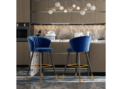 Bar stool blue velvet design bar stools bar chairs new