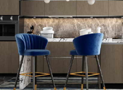 Bar stool blue velvet design bar stools bar chairs new