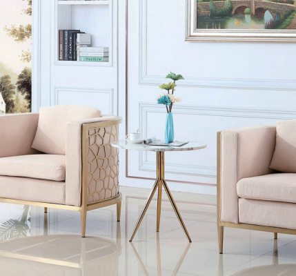 Round coffee table side table designer table living room