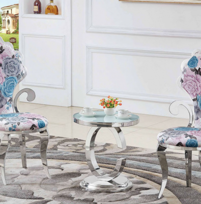 Luxury living room coffee table stainless steel tables design furniture side table new