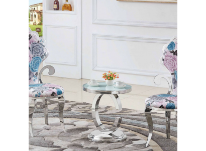 Luxury living room coffee table stainless steel tables design furniture side table new