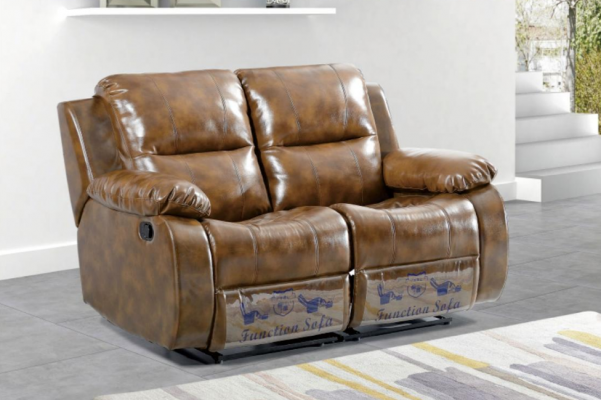 Brown Sofa Couch 2-Seater Massage Chair Two-Seater Relax New