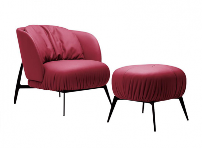 Chair, Ottoman, Living Room, Design, Modern Set, Upholstery, Relax 2-piece.