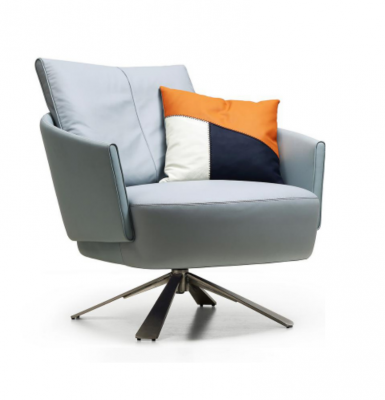 Armchair Upholstered Furniture Designer Modern Living Room Swivel Chair Textile New