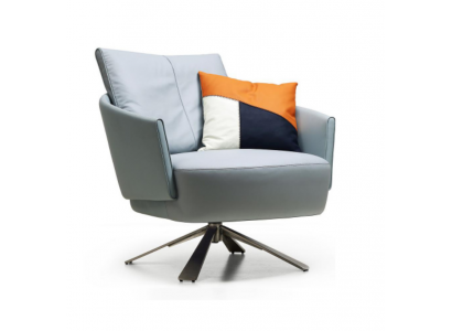 Armchair Upholstered Furniture Designer Modern Living Room Swivel Chair Textile New