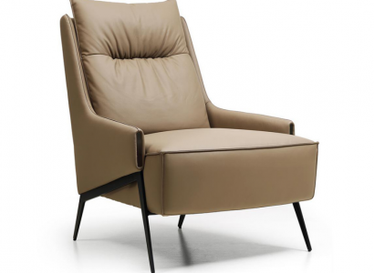 Armchair 1 Seater Faux Leather Lounge Luxury Upholstery Relax Furniture Design Couch