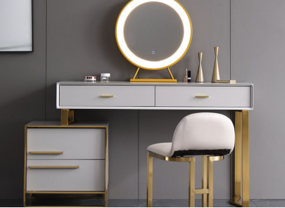 Table Modern Console Mirror Vanity Bedroom Cosmetic Table