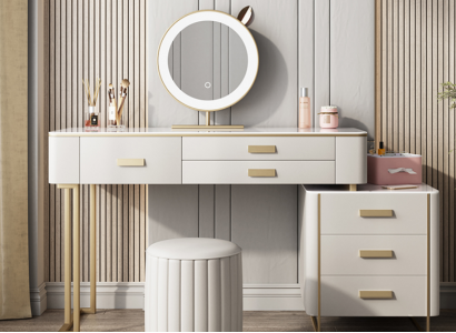 Bedroom dressing table vanity table makeup table mirror drawers