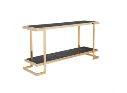 Living room console table modern luxury stainless steel table console gold