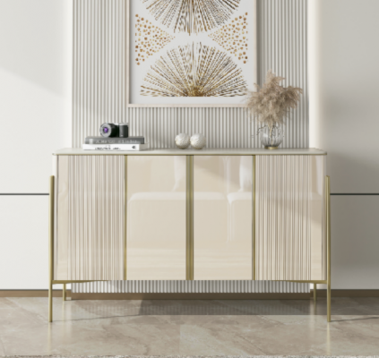 Sideboard Modern Wood Living Room Furniture Cabinet Luxury Beige