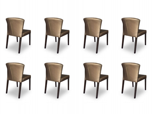 8x chairs chair cushion design backrest set armchair complete modern set new