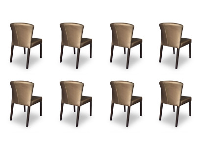 8x chairs chair cushion design backrest set armchair complete modern set new