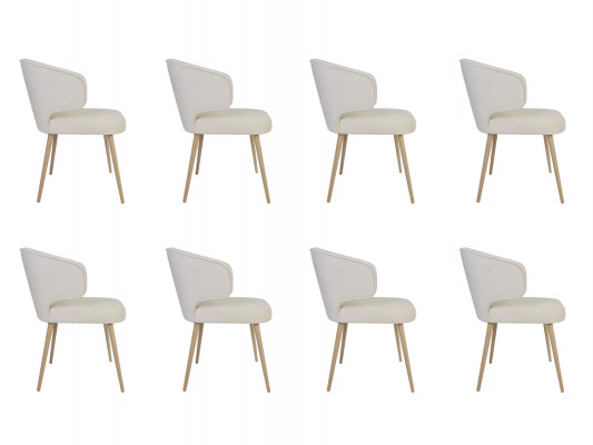 8x chairs upholstery design lounge club seat backrest set armchair new