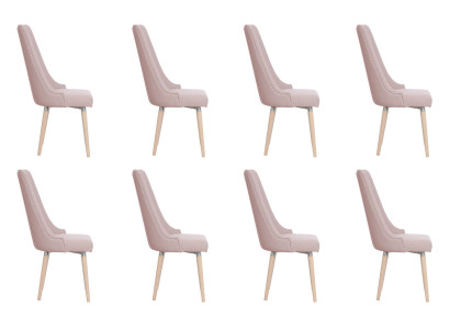 8x Chairs Chair Upholstery Modern Set Design Backrest Set Armchair Complete New