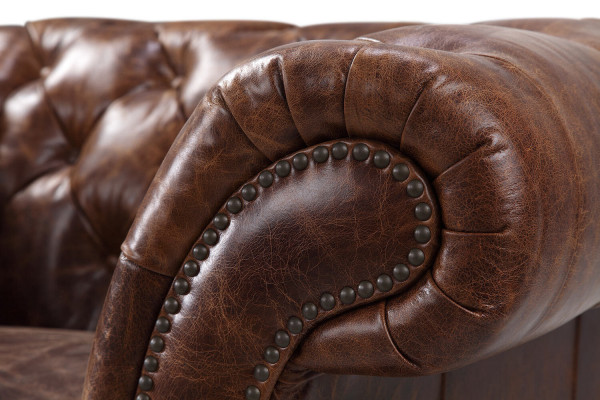 Chesterfield Sofa Couch Upholstery 1-Seater Armchair Sofas Design Upholstery Leather New