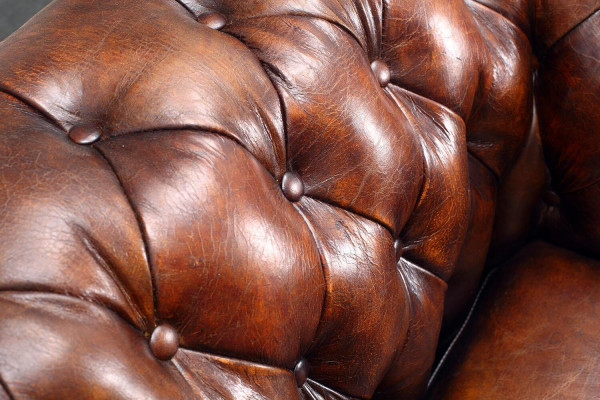 Chesterfield Sofa Couch Upholstery 1-Seater Armchair Sofas Design Upholstery Leather New