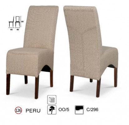 Dining chair Peru - fabric / wood