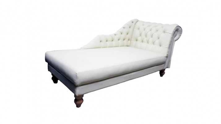 LUTON II Chesterfield Chaise Longue Chaise Lounge Sofa Ottoman Leather Textile