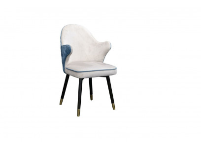 Chair 1x Dining Room Upholstered Armchair TV Lounge Club Textile Seat Leather Chair