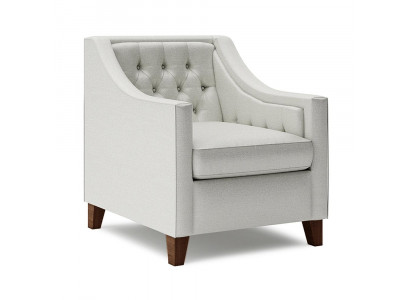 Chair 1x Dining Room Upholstered Chair TV Lounge Textile Seat Armchair Chesterfield