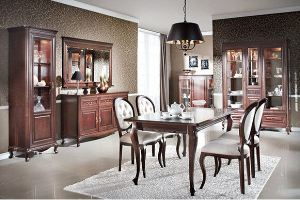 Dining table, table, tables, solid wood, wooden table, classic baroque style, dining room V-3
