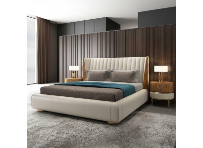 Designer Italian furniture, double bedroom bed 150x200cm, leather beds, new.