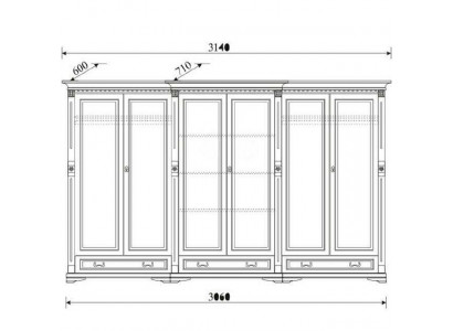 Classic cabinets wardrobe wall unit closet solid colonial style O6D