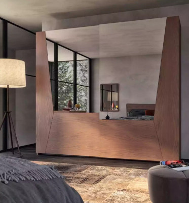 Wardrobe brown bedroom wood cabinet luxury modern wardrobes