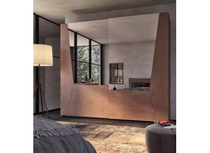 Wardrobe brown bedroom wood cabinet luxury modern wardrobes