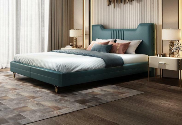 Modern designer wooden bed noble furniture double beds new bedroom upholstery