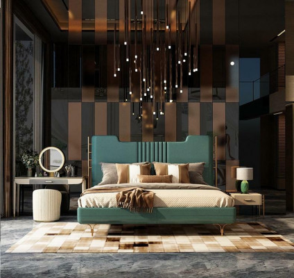 Modern designer wooden bed noble furniture double beds new bedroom upholstery