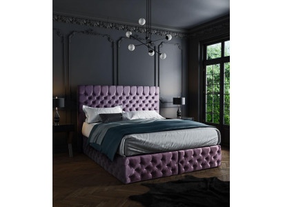 Bedroom bed beds upholstery double marriage hotel luxury leather modern
