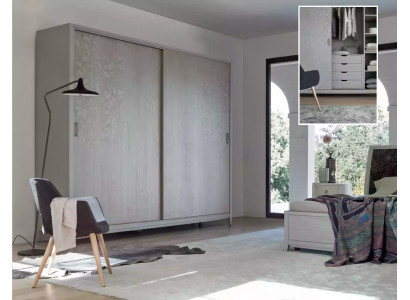 Bedroom wardrobe material wood closet grey modern new