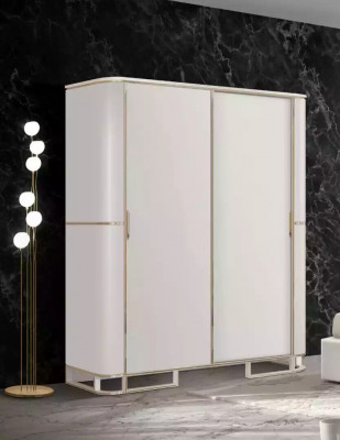 Bedroom wardrobe material wood cabinet modern new luxury