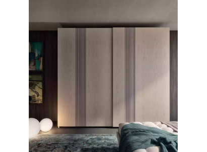 Sliding door wardrobe closets wooden luxury bedroom