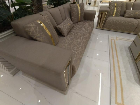 Modern sofa set 3+3+1 seater chair textile 3-seater sofa 3-piece set design new