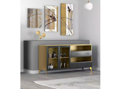 Sideboard Luxury Rocking Modern Living Room Dressers Wood Dresser