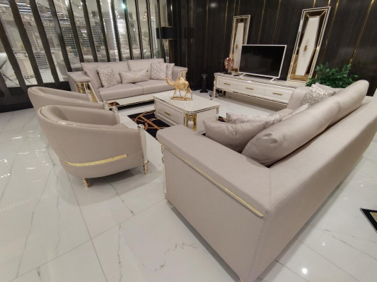 Sofa set 3+3+1+1 seater + coffee table + sideboard modern set new