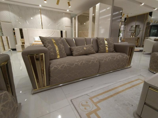 Sofa set 3+3+1+1 Seater Textile Modern Complete Armchair Sofa 3-Seater Luxury