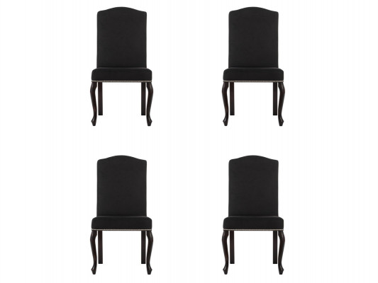 4x Design Upholstered Chair Set Chairs Textile Seat Complete Set