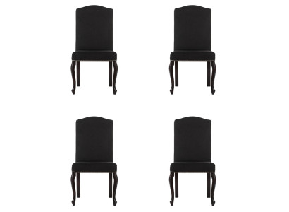 4x Design Upholstered Chair Set Chairs Textile Seat Complete Set