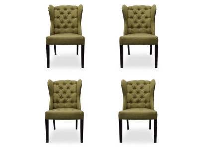 4x Design Upholstered Seat Chairs Chair Set Armchair Lounge Club Set
