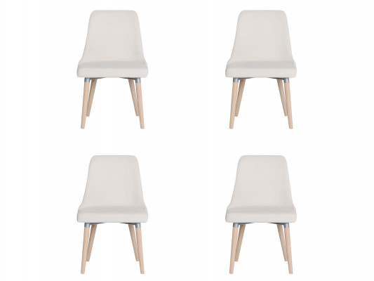 4x Design Upholstered Seat Chairs Chair Set Lounge Armchair Club Set