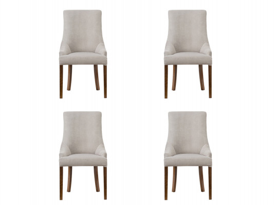 4x designer upholstered chair set suite chairs complete backrest seat lounge