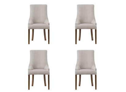 4x designer upholstered chair set suite chairs complete backrest seat lounge