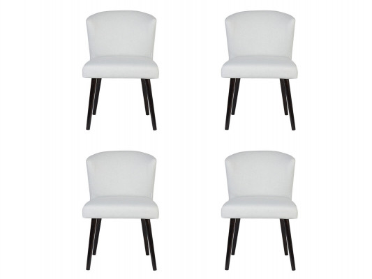 4x Leather Upholstered Seat Chairs Lounge Chair Design Lounge Club Armchair Set