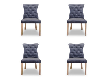 4x Chairs Chair Upholstery Design Chesterfield Suite Armchair Complete Set