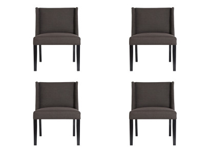 4x chairs chair cushion design lounge club seat backrest set armchair new