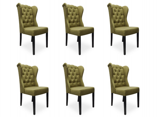 6x Design Upholstered Seating Chairs Chair Dining Set Lounge Club Set